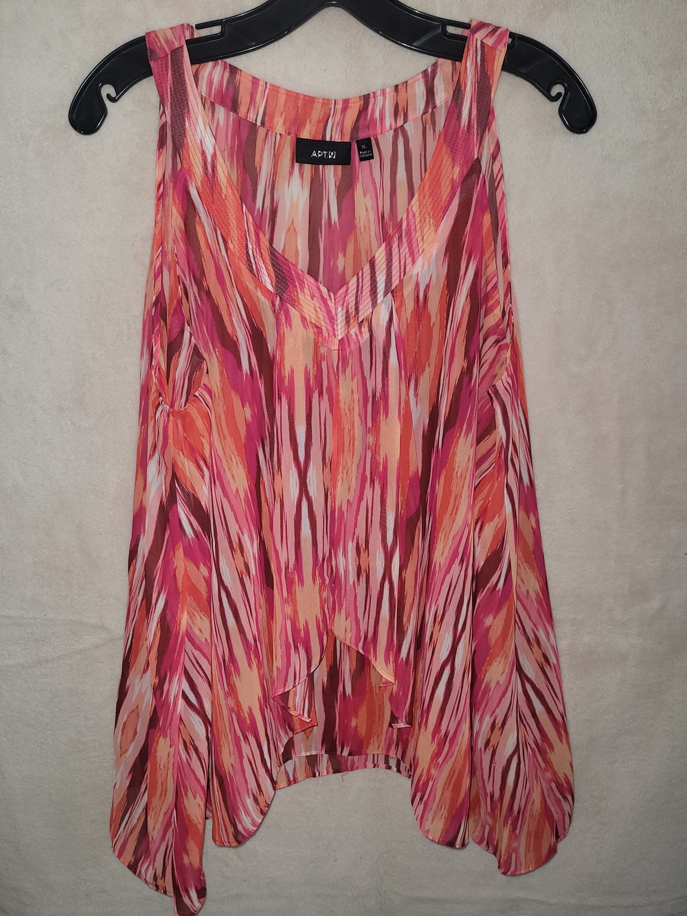 Apt. 9 Pink & Orange Multi-Print High-Low Skirt